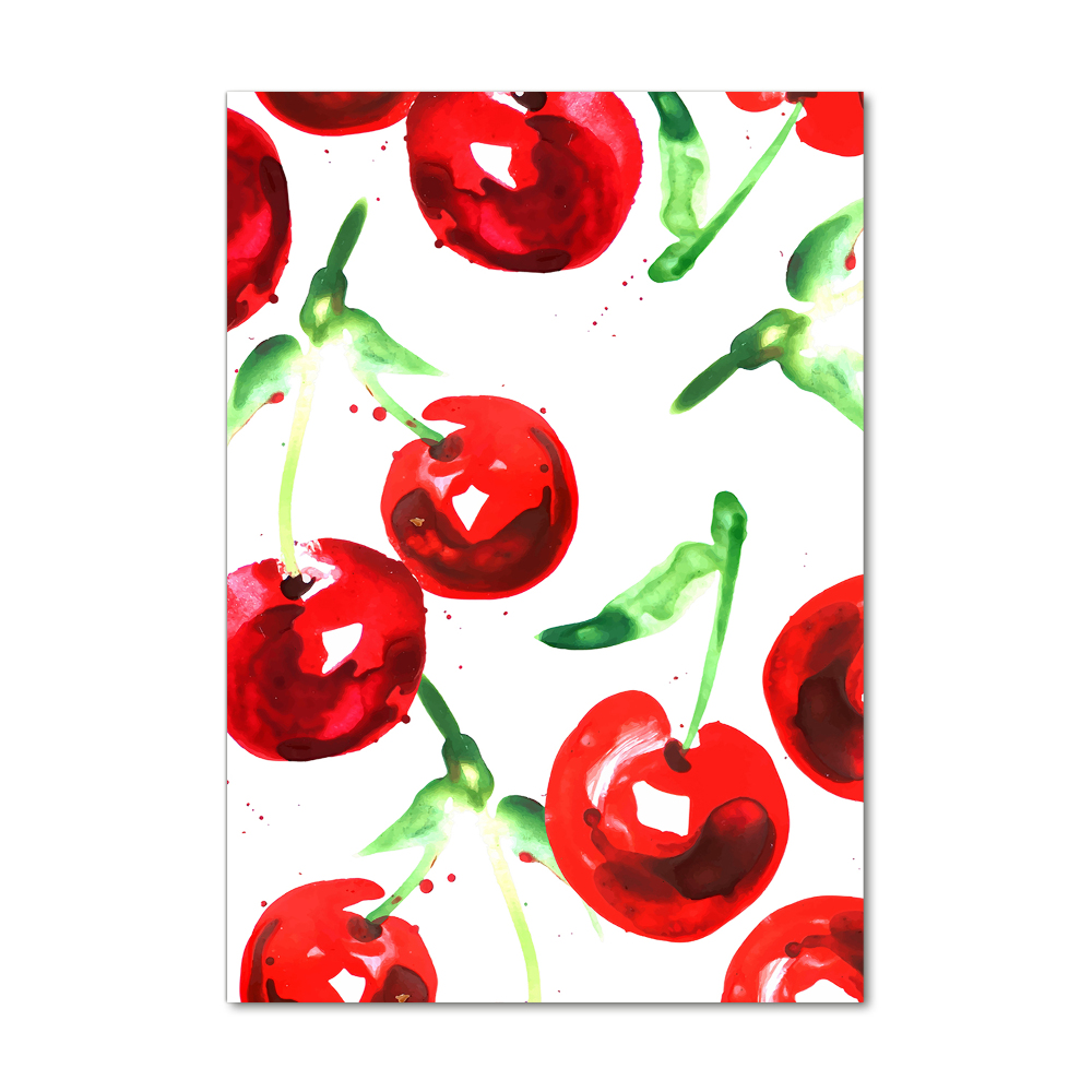 Wall art on glass Cherries