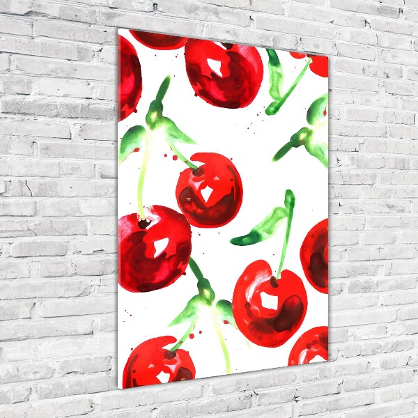 Wall art on glass Cherries