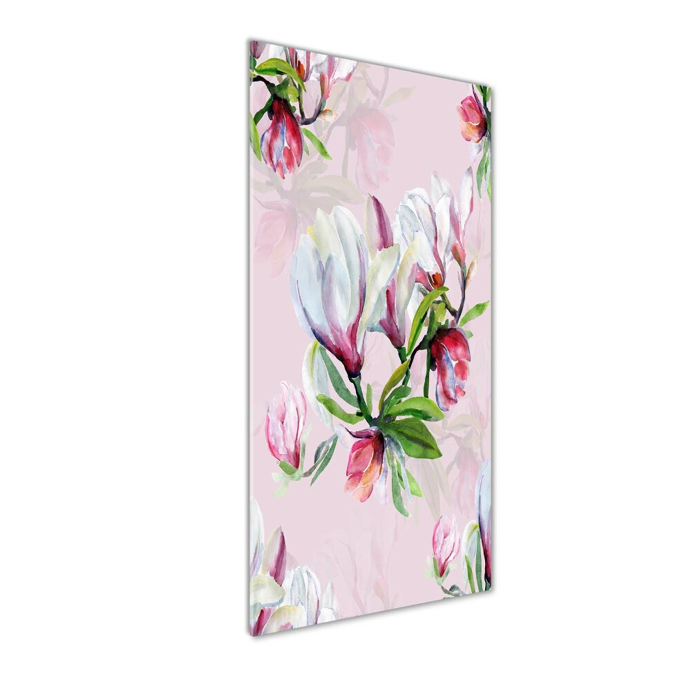 Wall art on glass Magnolia