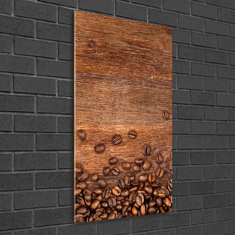 Glass wall art Coffee beans