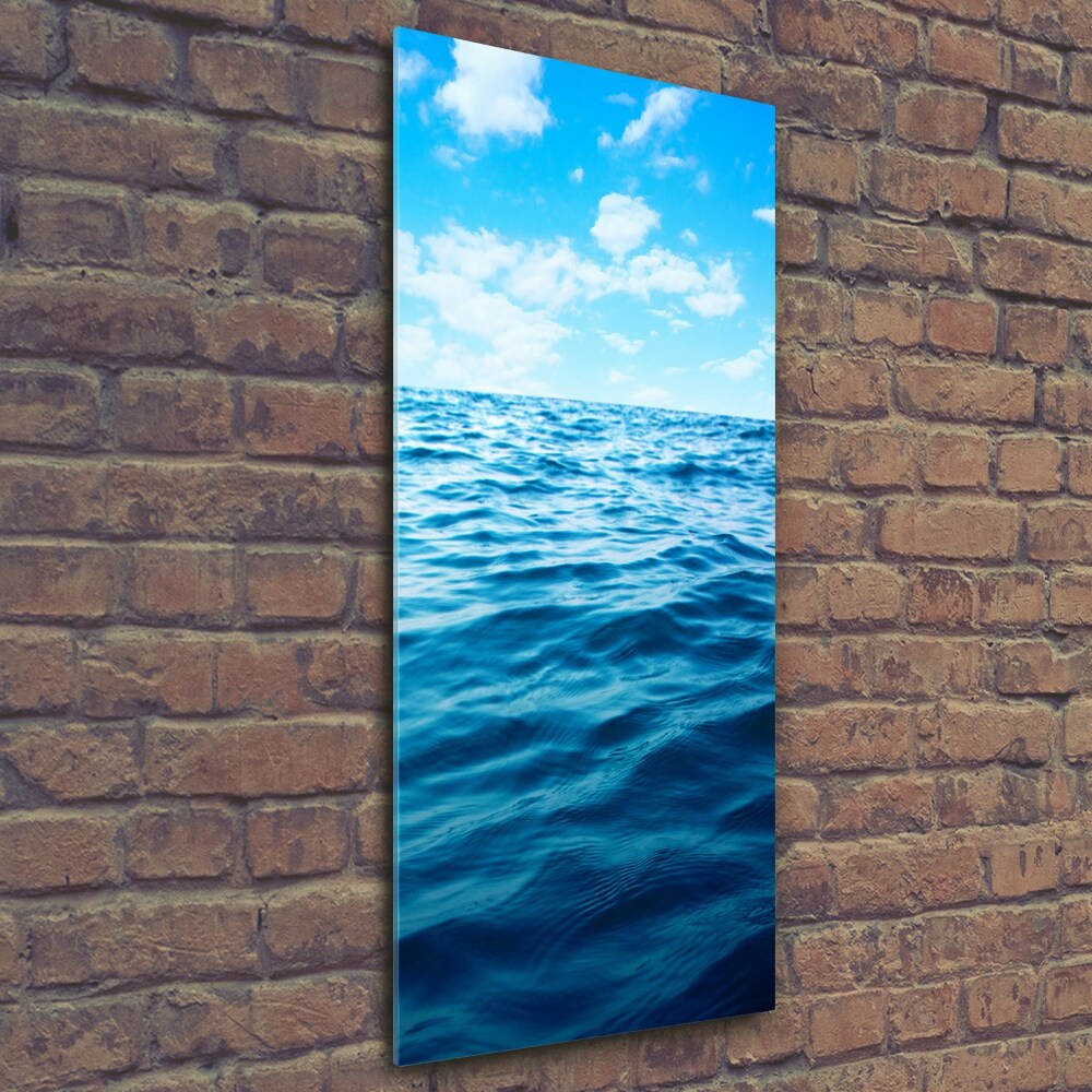 Print on a a glass Sea water