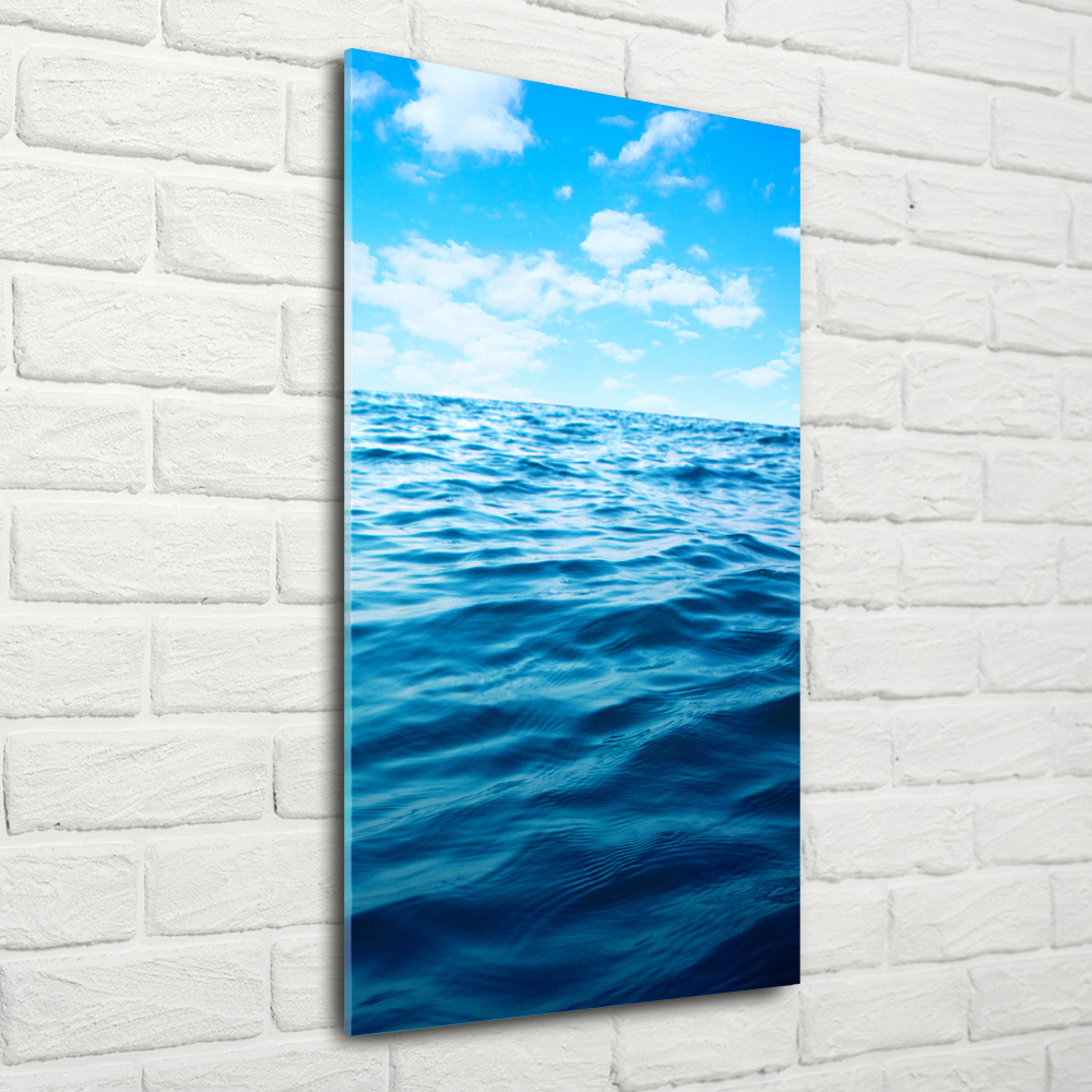 Print on a a glass Sea water