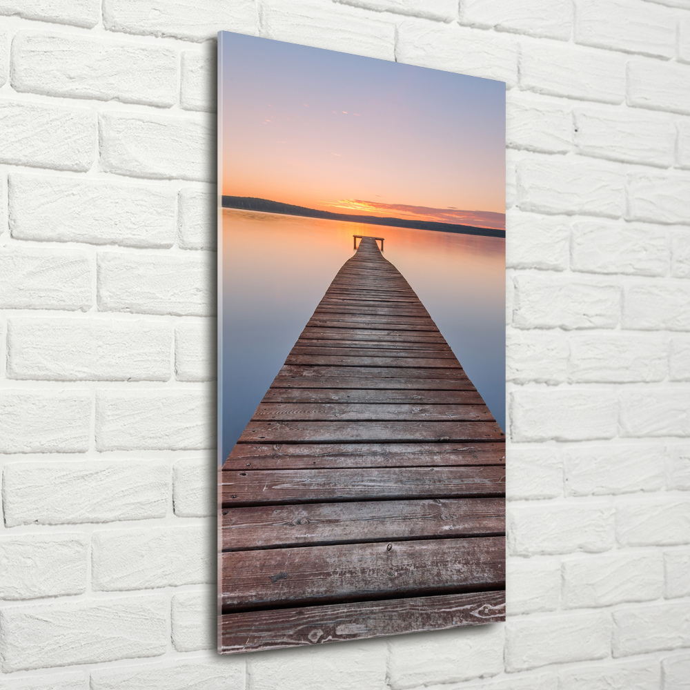 Print on a a glass Wooden pier