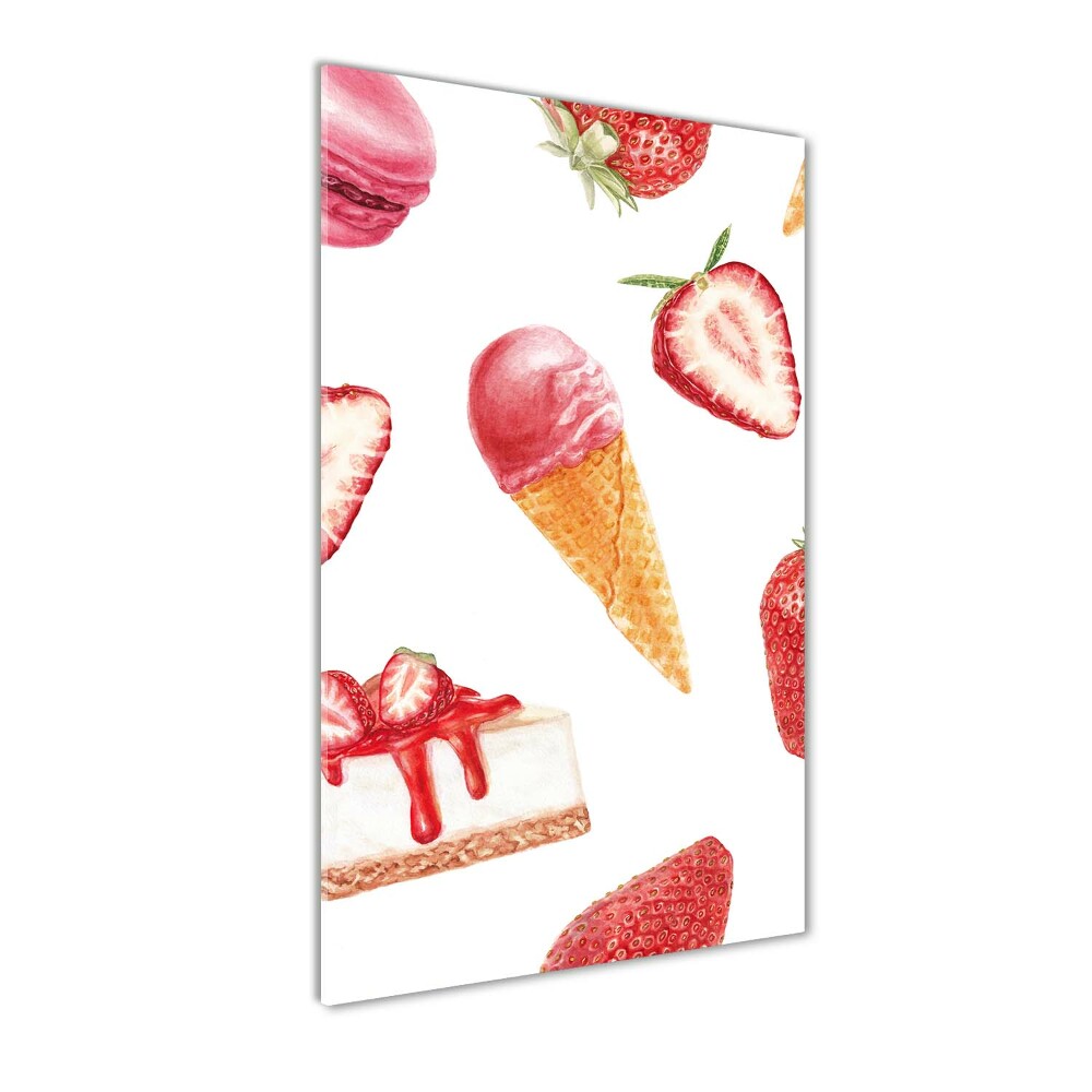 Print on a a glass Strawberry taste