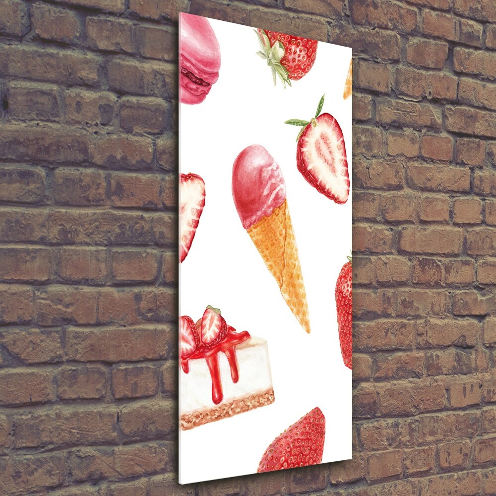 Print on a a glass Strawberry taste