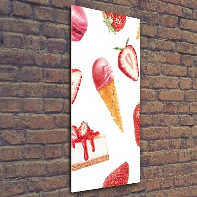 Print on a a glass Strawberry taste