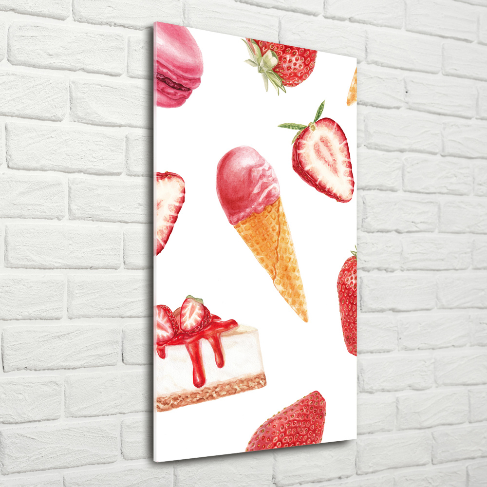 Print on a a glass Strawberry taste