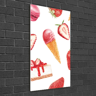 Print on a a glass Strawberry taste