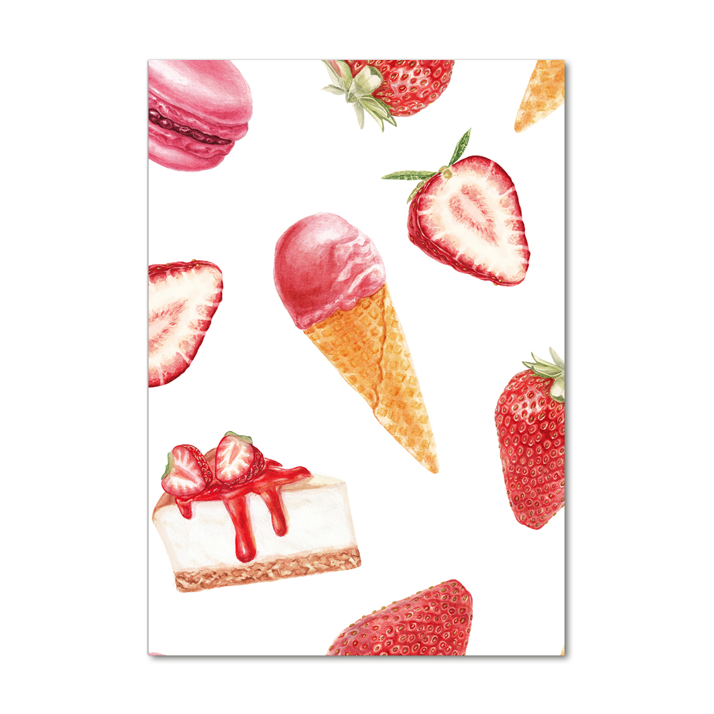 Print on a a glass Strawberry taste