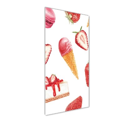 Print on a a glass Strawberry taste