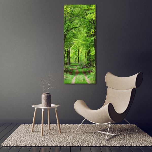 Print on a a glass Green Forest