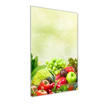 Glass wall art Vegetables and fruits