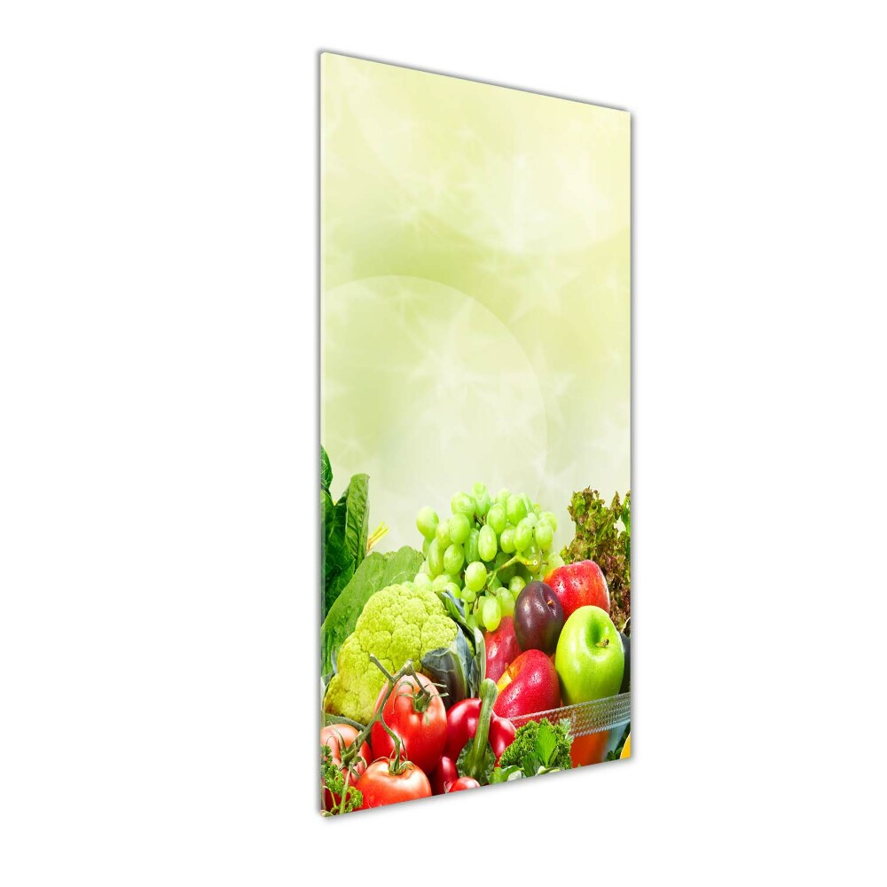 Glass wall art Vegetables and fruits