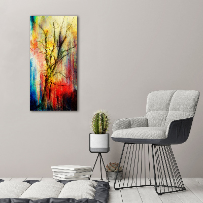 Photo printed on glass Abstract tree