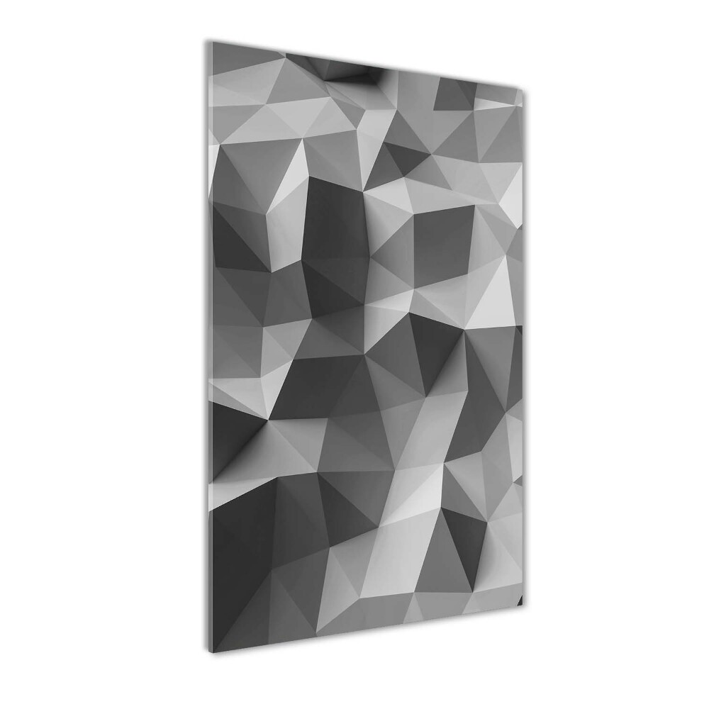 Printed glass wall art Abstraction of the triangle