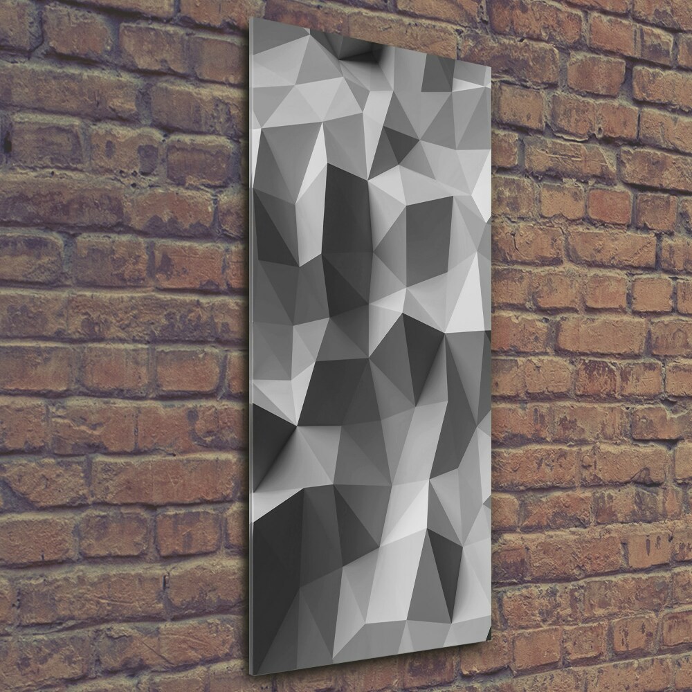 Printed glass wall art Abstraction of the triangle