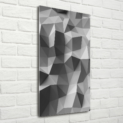 Printed glass wall art Abstraction of the triangle