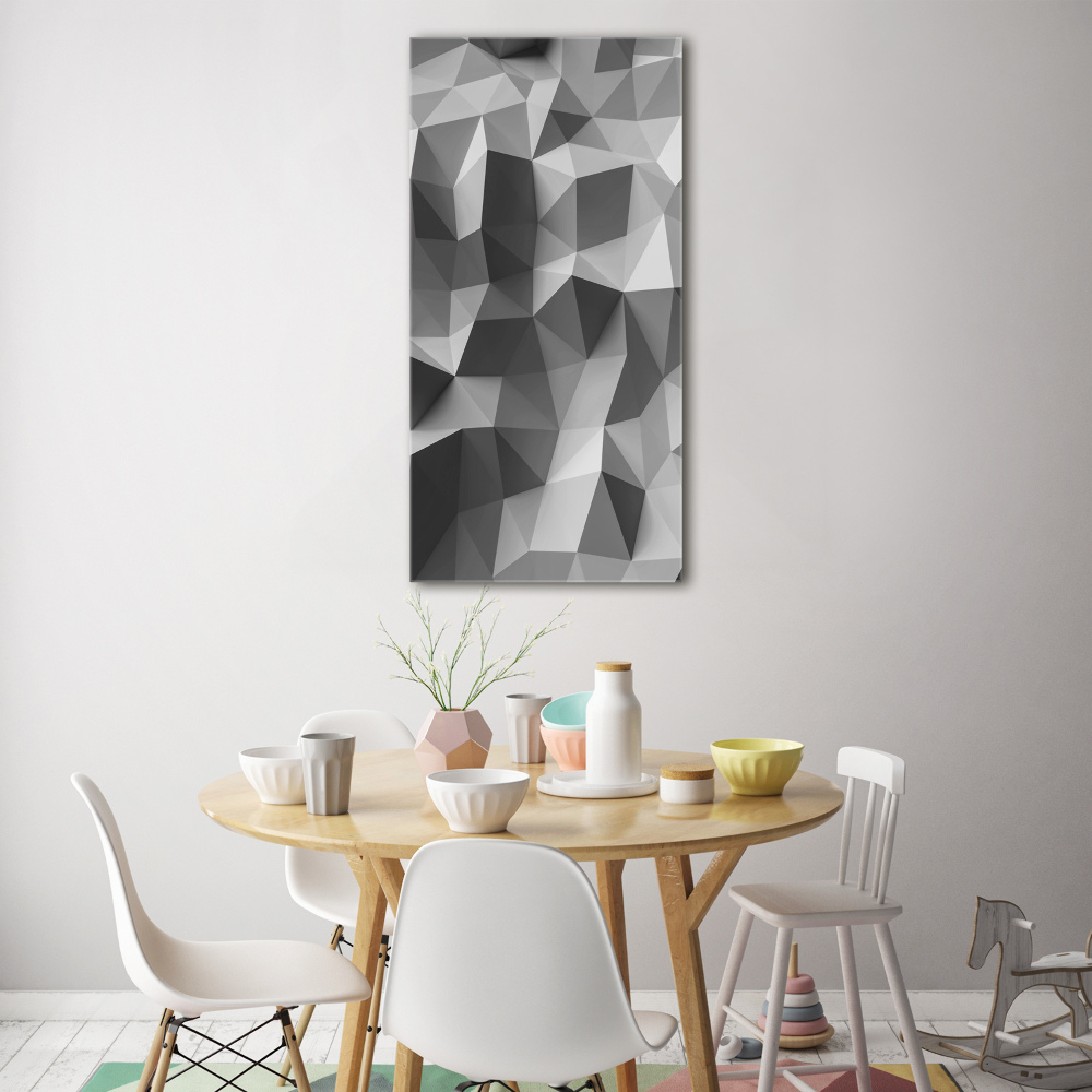 Printed glass wall art Abstraction of the triangle