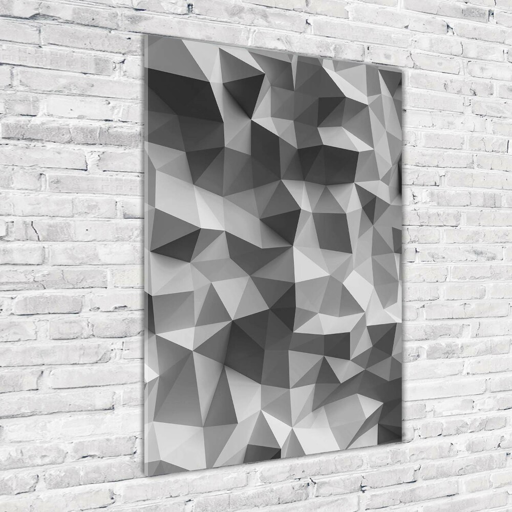 Printed glass wall art Abstraction of the triangle