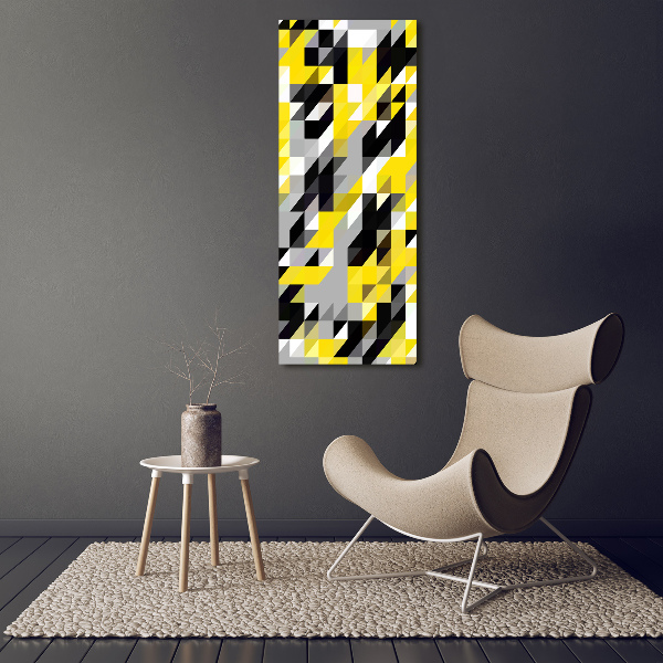 Printed glass wall art Geometric background