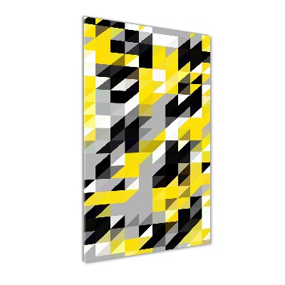 Printed glass wall art Geometric background