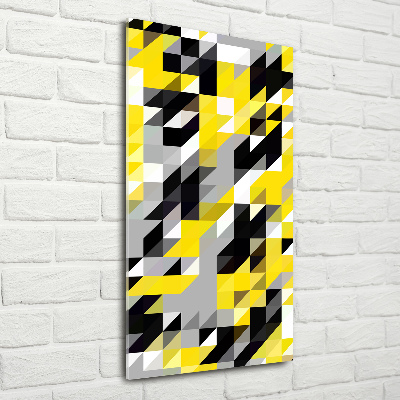 Printed glass wall art Geometric background