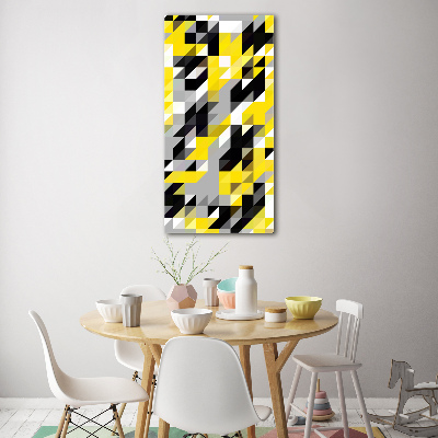 Printed glass wall art Geometric background