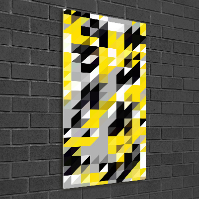 Printed glass wall art Geometric background