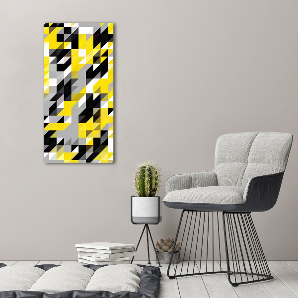 Printed glass wall art Geometric background