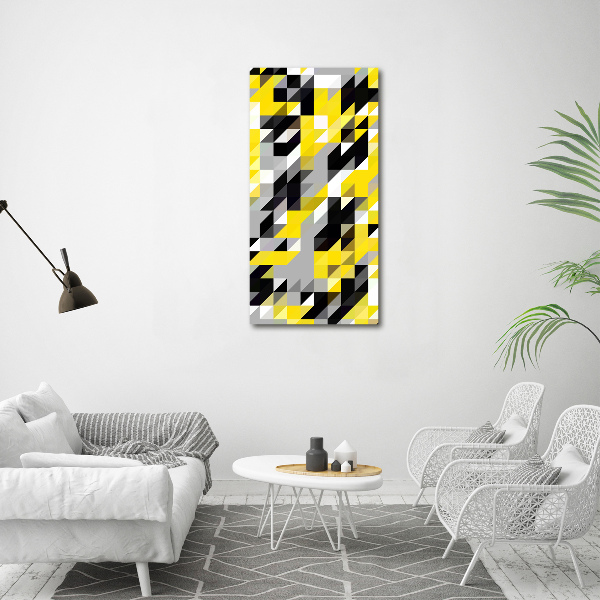 Printed glass wall art Geometric background