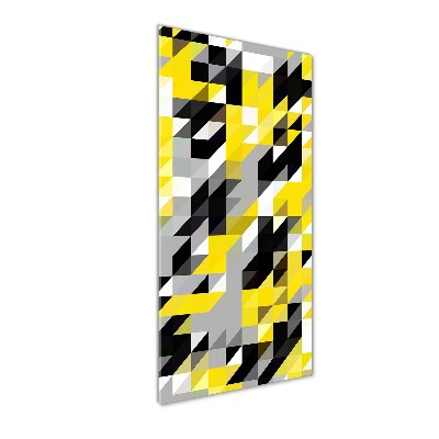 Printed glass wall art Geometric background