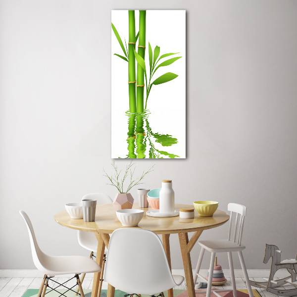 Glass picture wall art Bamboo