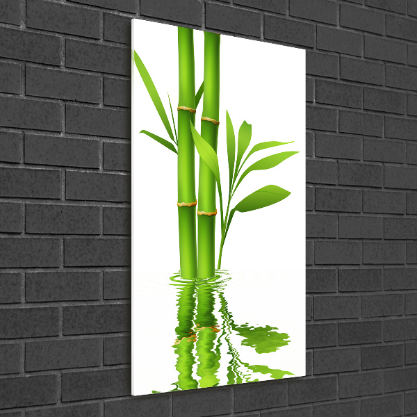 Glass picture wall art Bamboo