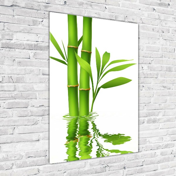 Glass picture wall art Bamboo