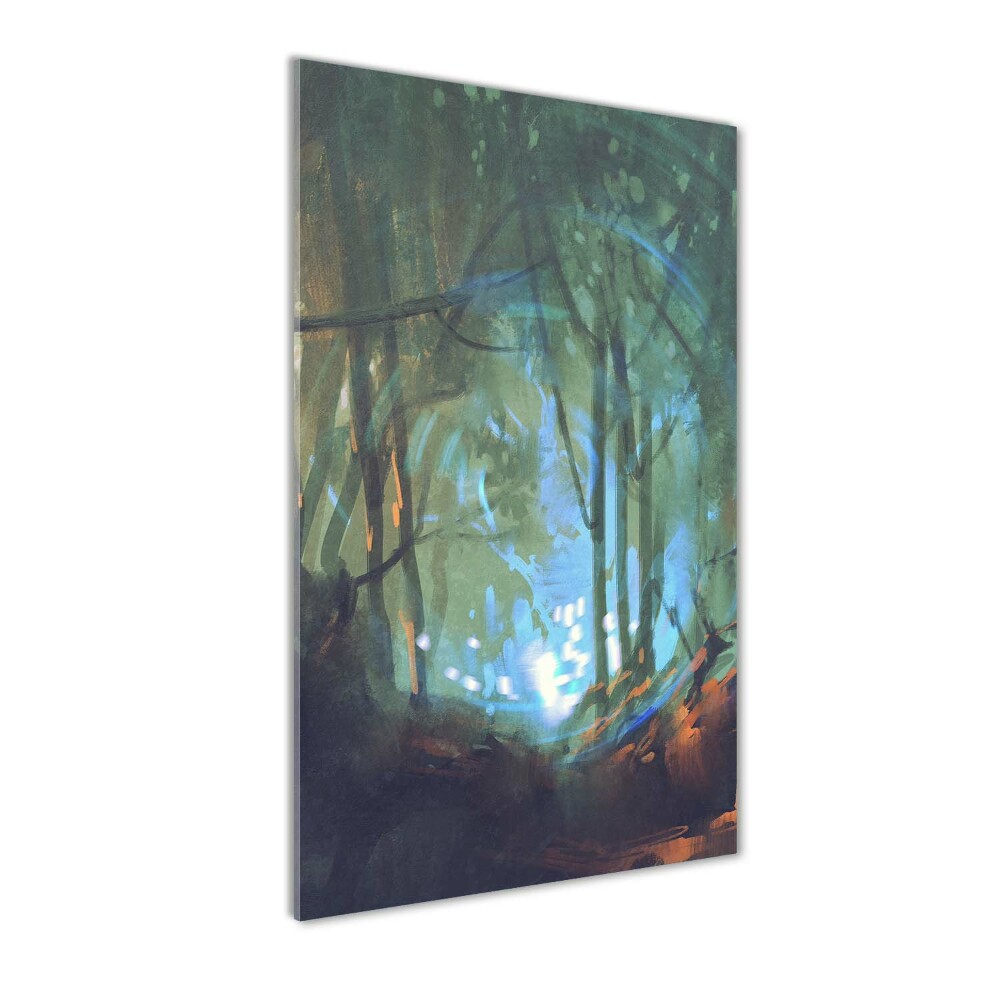 Glass wall art Mystical forest