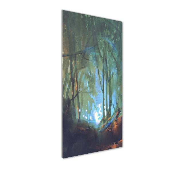 Glass wall art Mystical forest