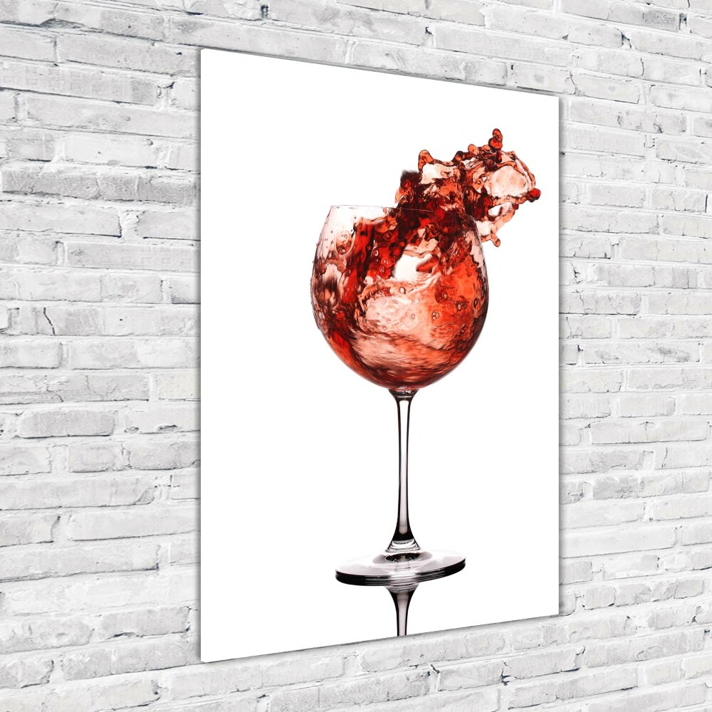 Print on a a glass A glass of wine