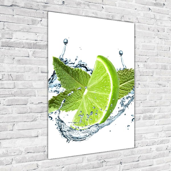 Print on a a glass Lime