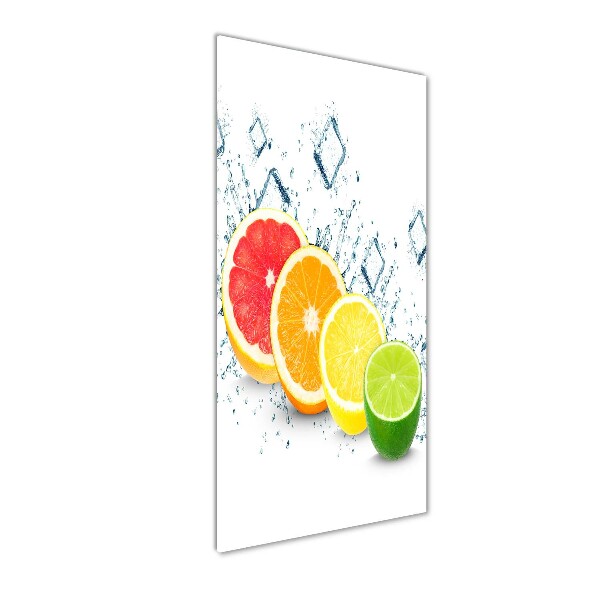 Glass wall art Citruses