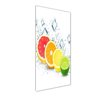 Glass wall art Citruses