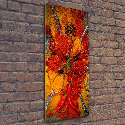 Glass wall art Spices