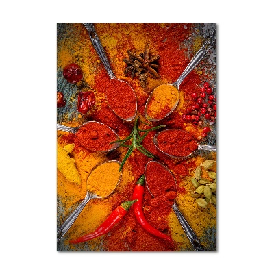 Glass wall art Spices