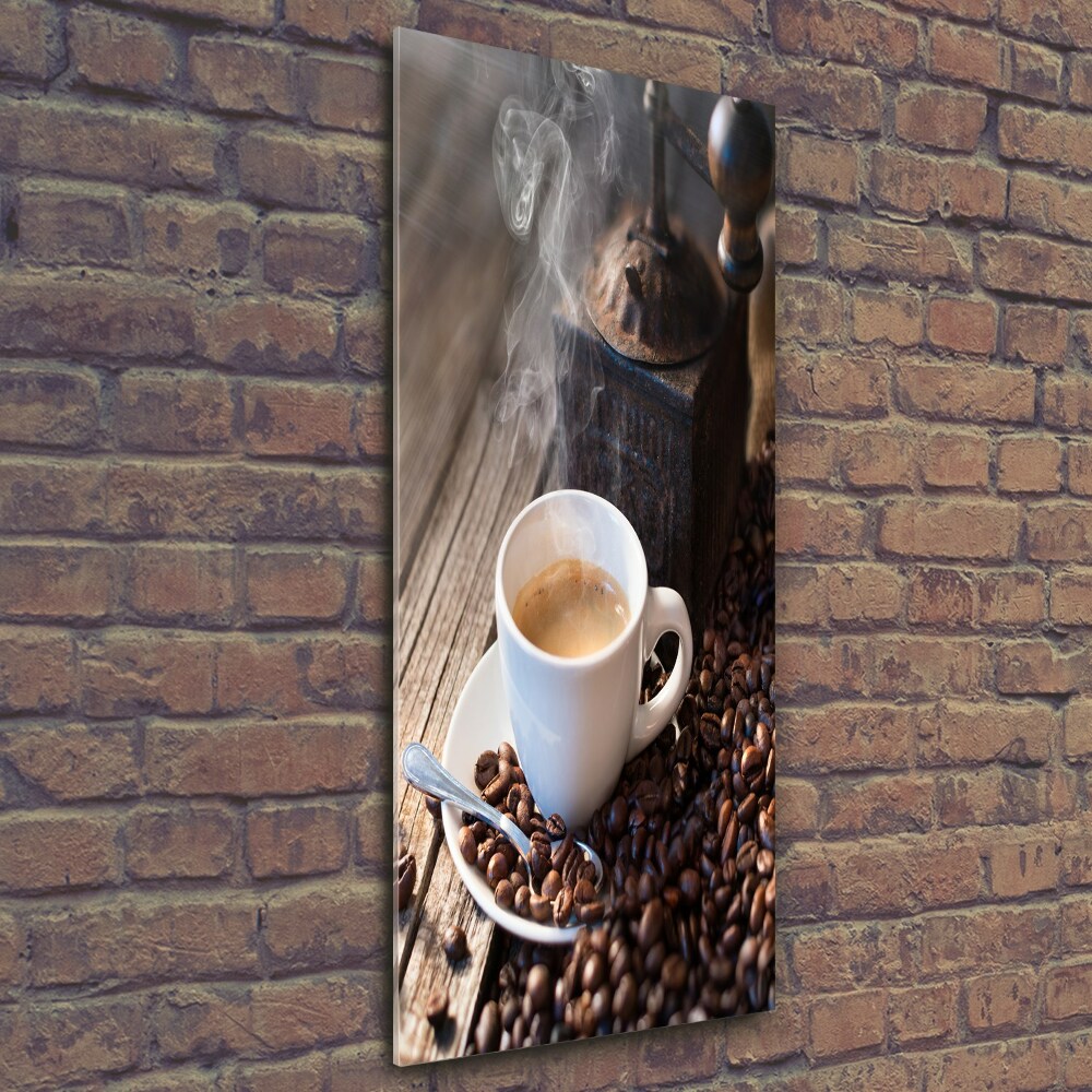 Glass wall art Cup of coffee