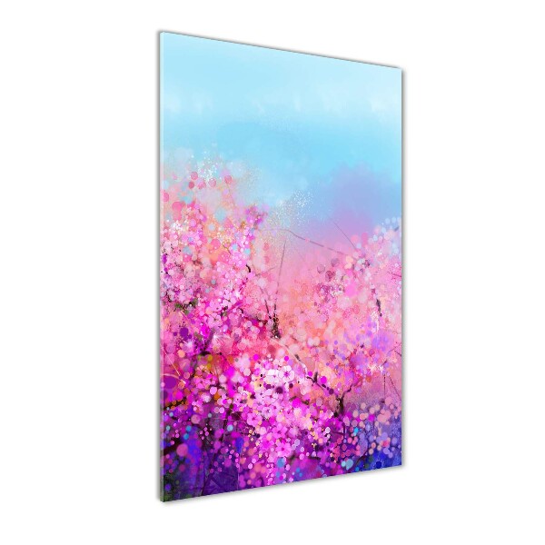 Photo printed on glass Cherry blossoms