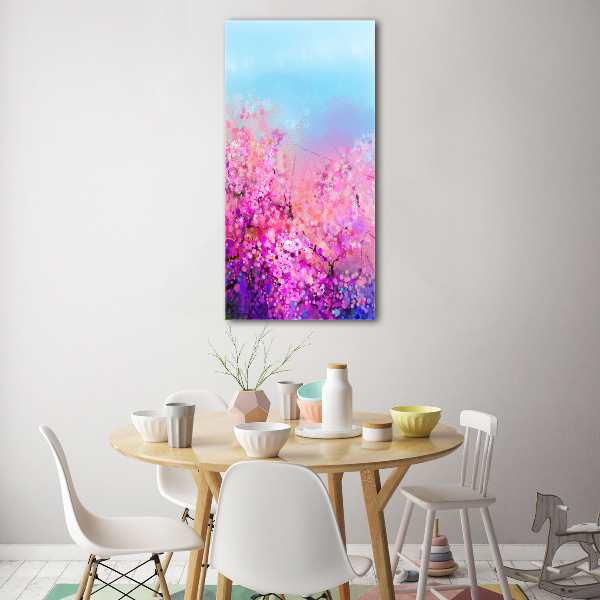 Photo printed on glass Cherry blossoms