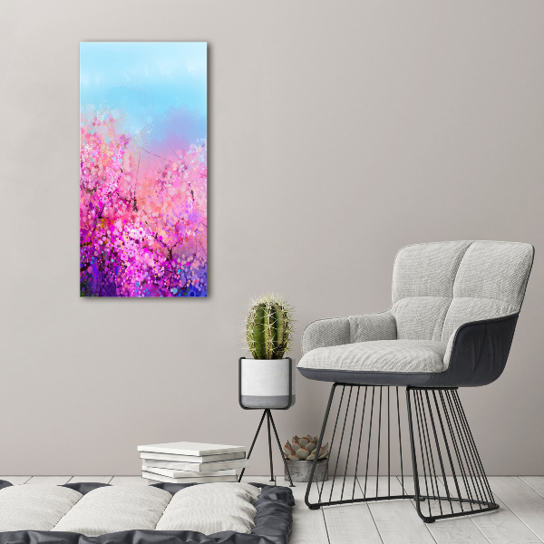 Photo printed on glass Cherry blossoms