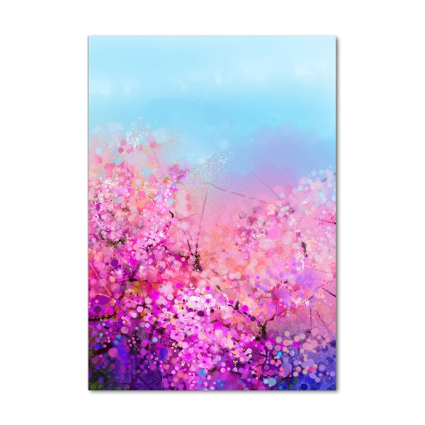 Photo printed on glass Cherry blossoms