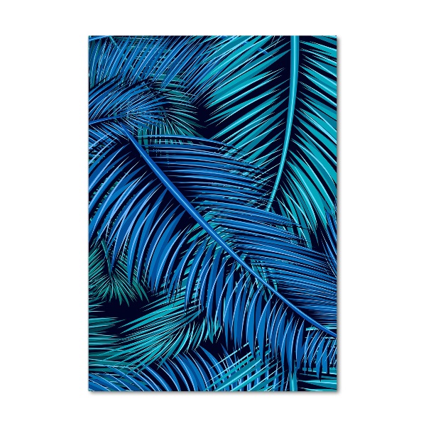 Wall art on glass Palm leaves