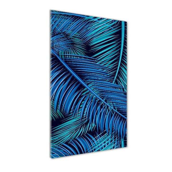 Wall art on glass Palm leaves