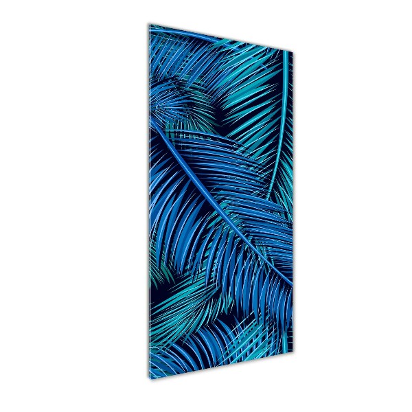 Wall art on glass Palm leaves